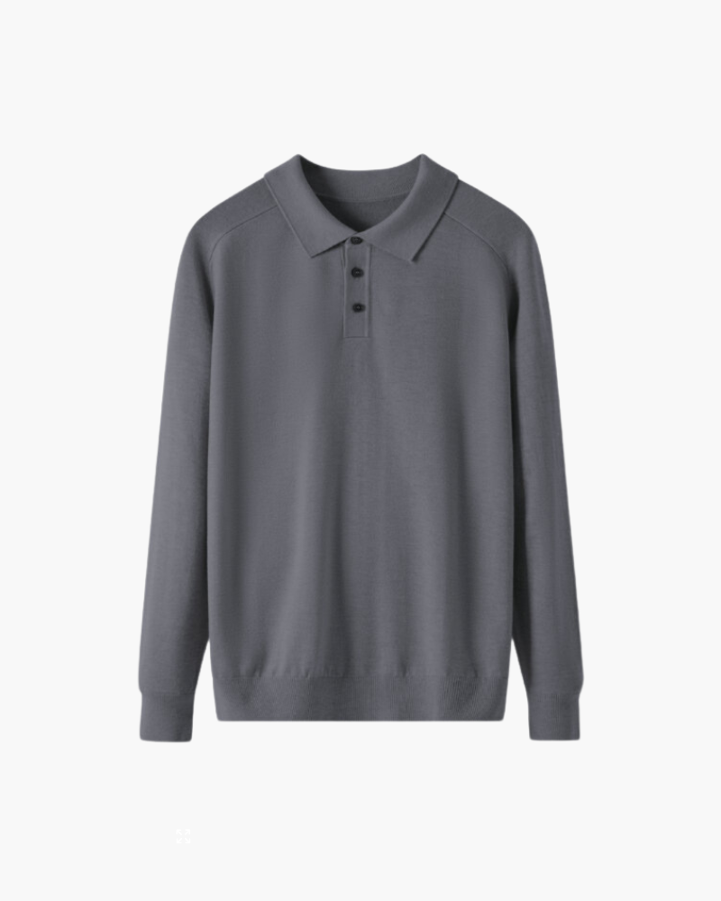 Wool Polo - Grey