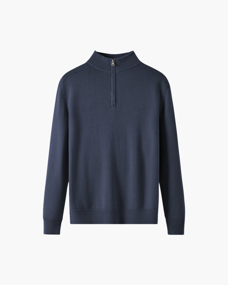 Merino Zip - Marine